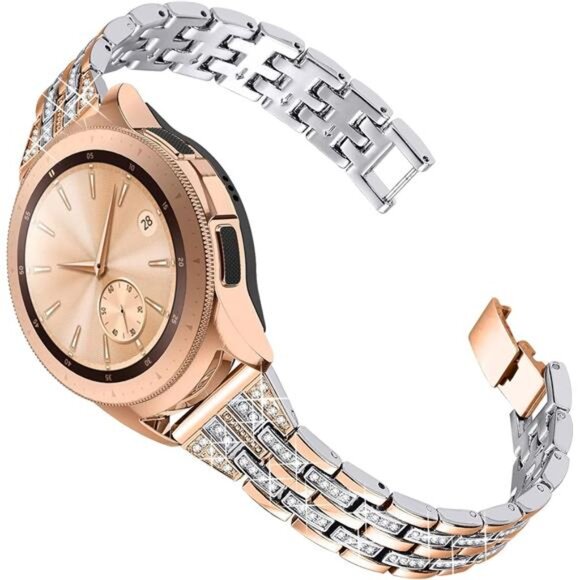 NEW Rose Gold/Silver Samsung Galaxy Watch Band - Picture 1 of 4